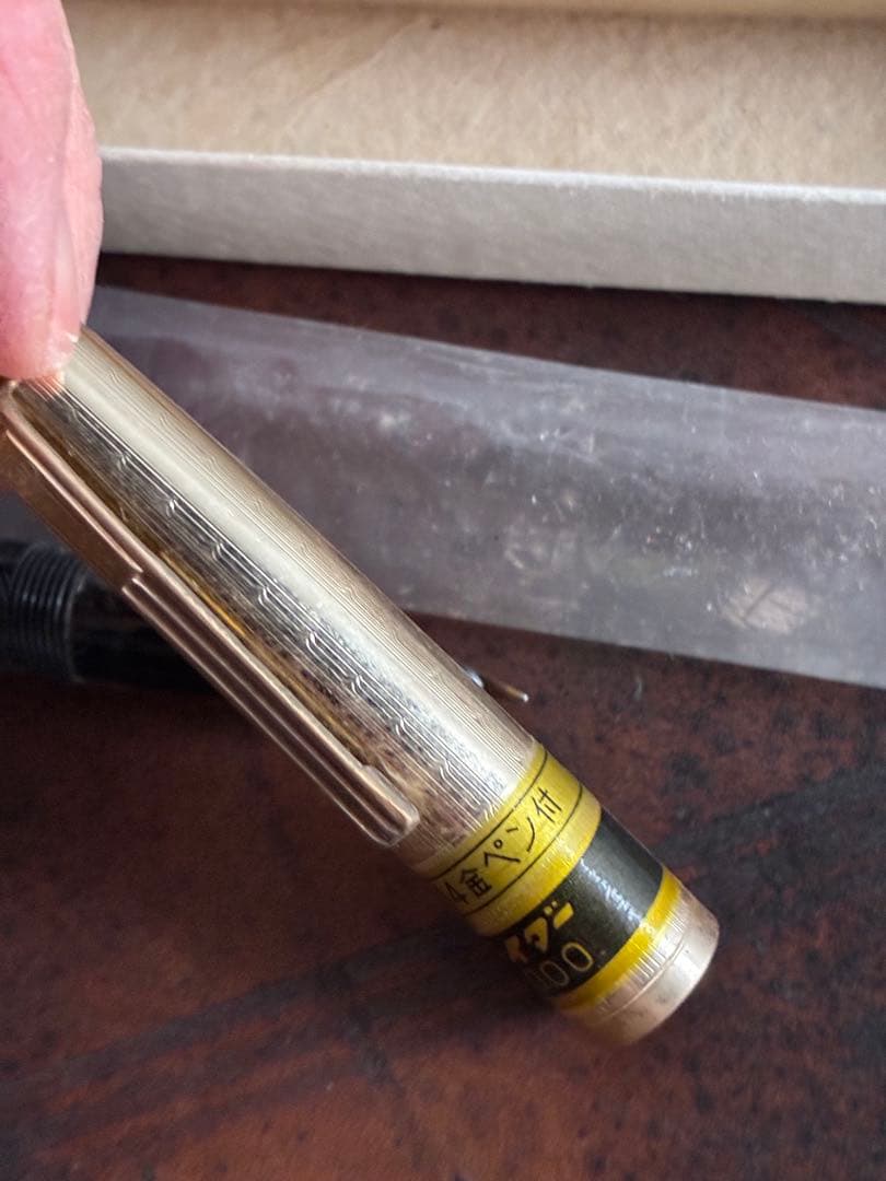 スライダー万年筆　レトロ　14金