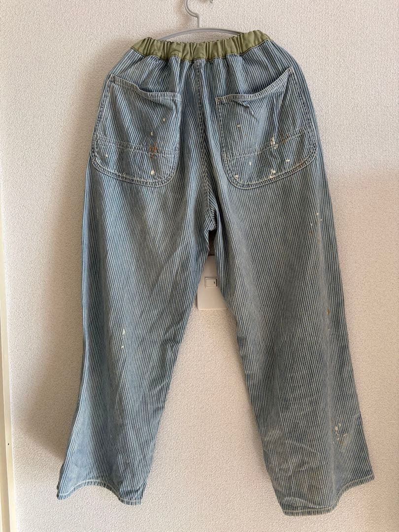 デニムダンガリー DENIM DUNGAREE ヒッコリーリメイクパンツ 01