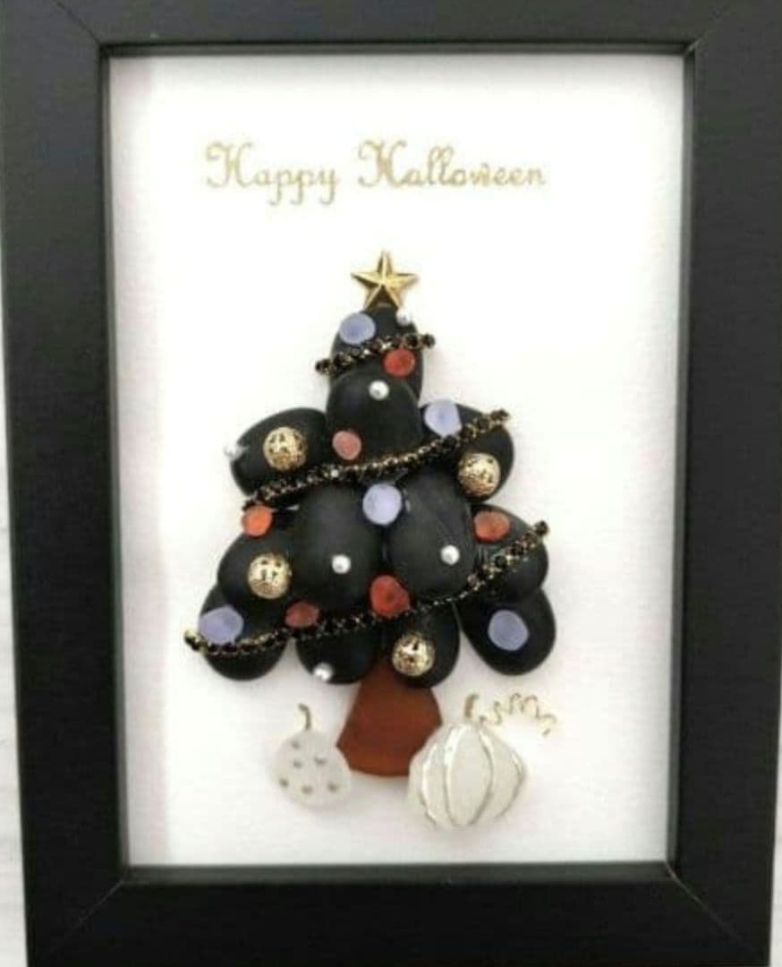 ゆきんこシーグラスアート　ハロウィン　7点セット