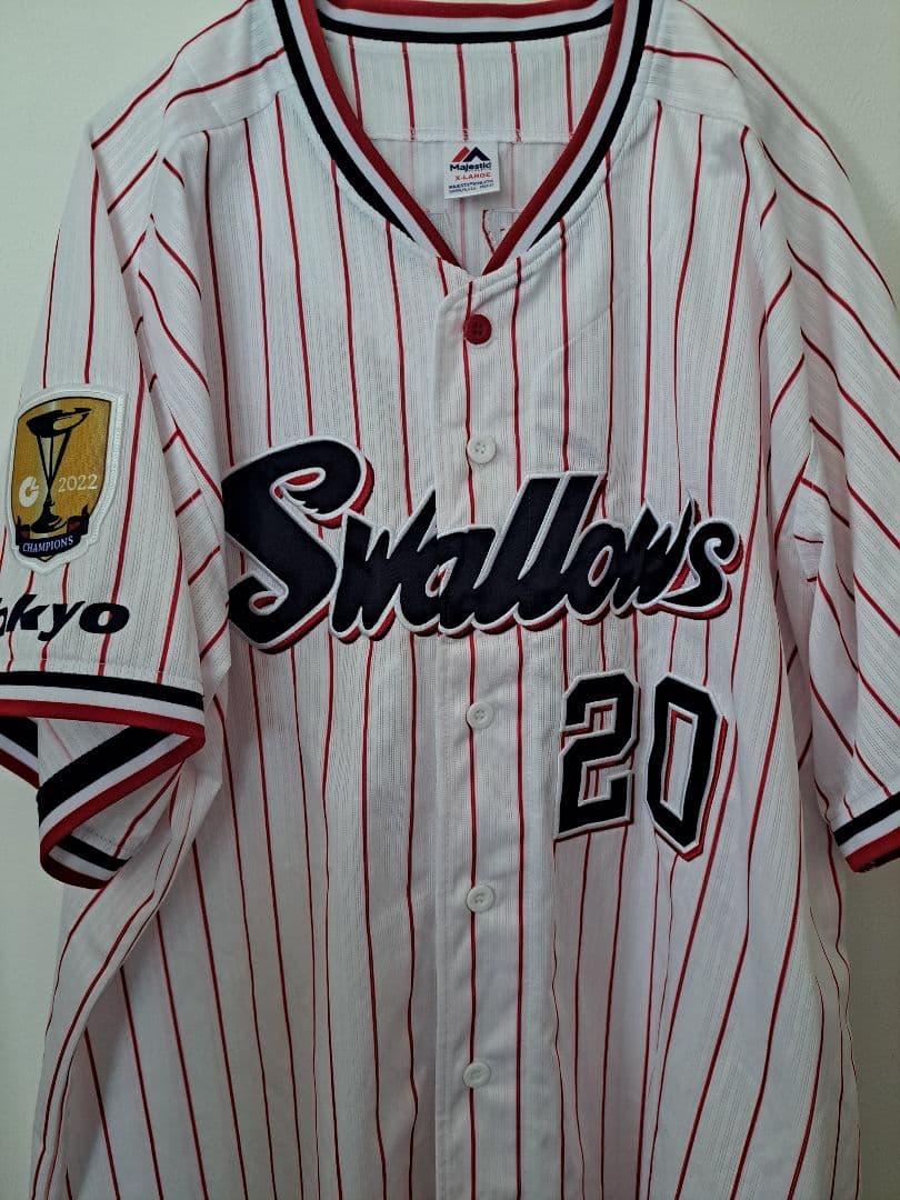値下げ不可ヤクルト木澤尚文20 優勝ワッペンユニフォームXL