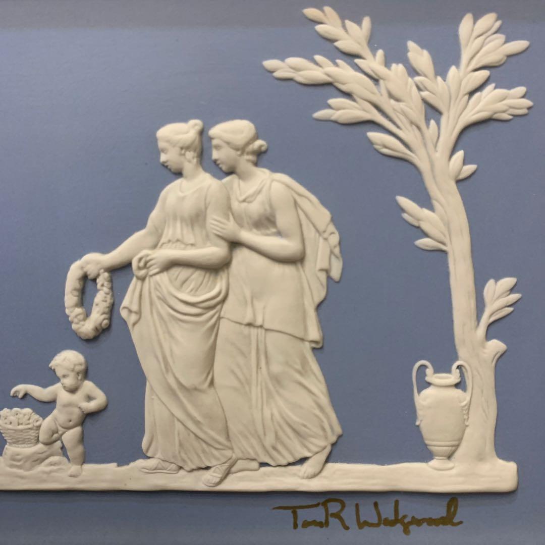 希少　ウェッジウッド ジャスパー　神話図　プラーク　陶板　額