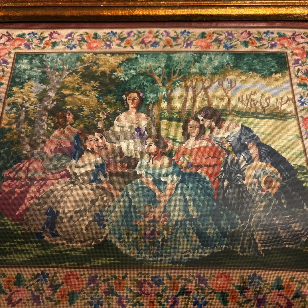 プチポアン 刺繍額