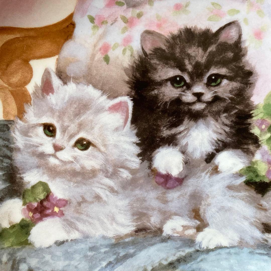 猫　プレート　皿　装飾　ヴィンテージ