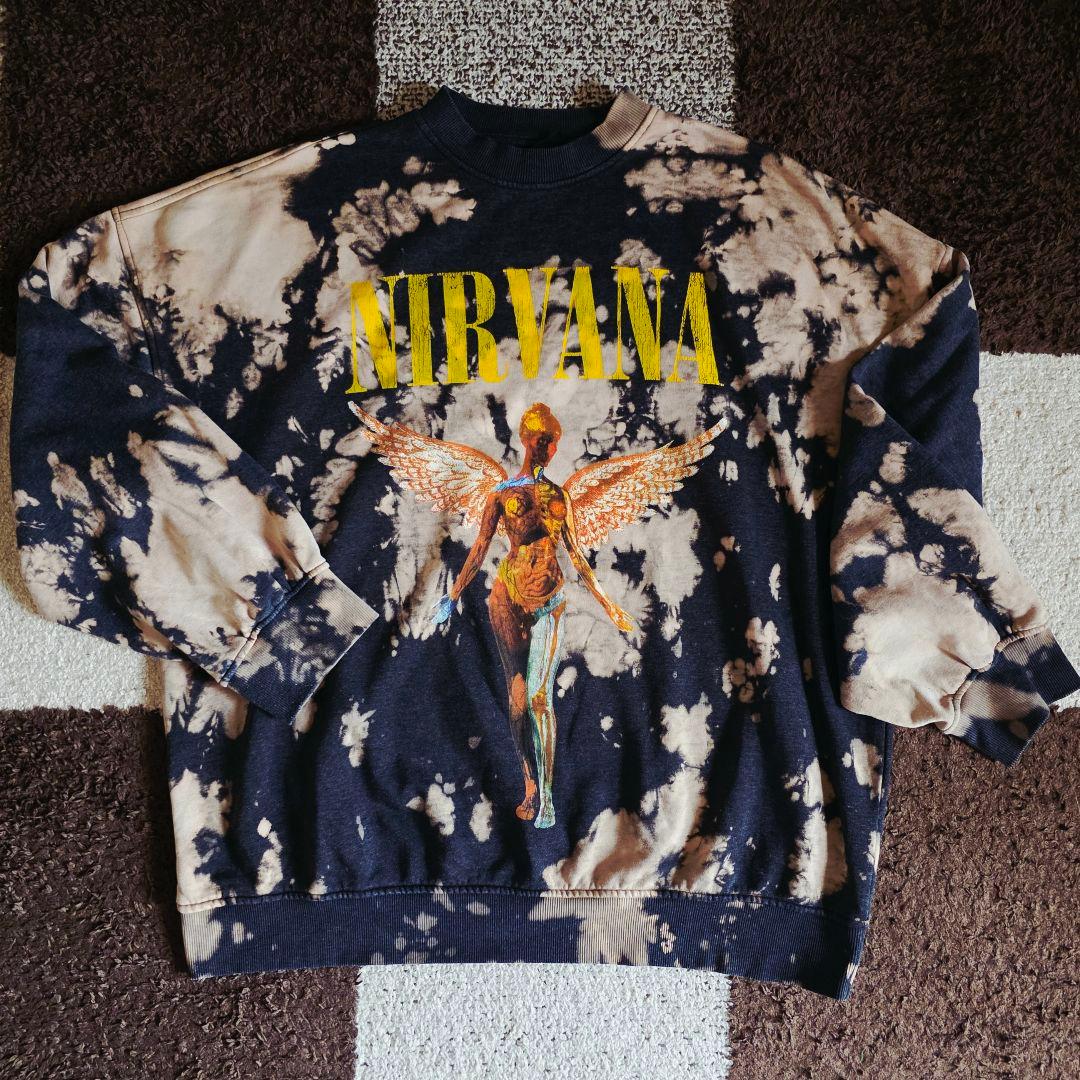 ヨッシー　NIRVANA タイダイプリント スウェット　トレーナー　裏起毛