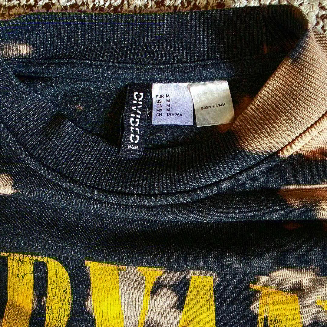 ヨッシー　NIRVANA タイダイプリント スウェット　トレーナー　裏起毛