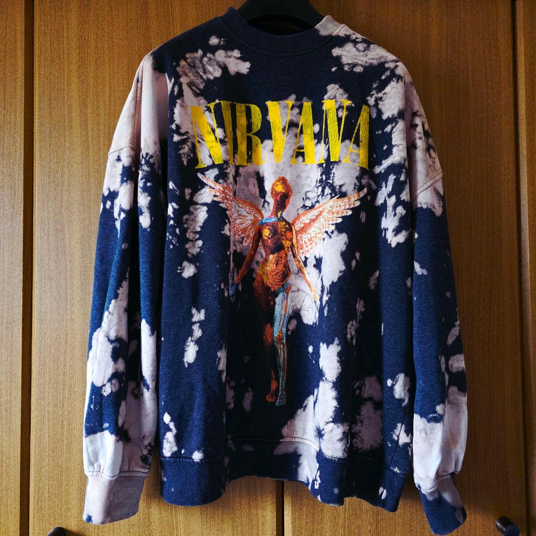 ヨッシー　NIRVANA タイダイプリント スウェット　トレーナー　裏起毛