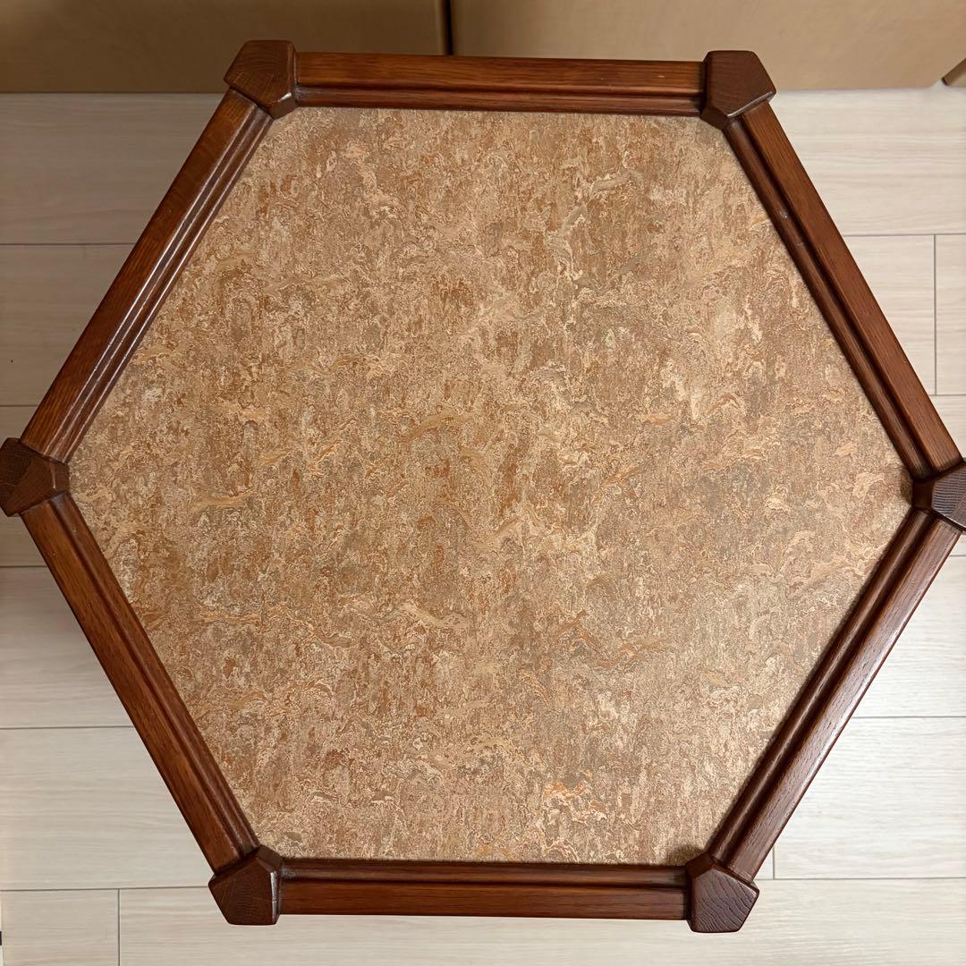 サイドテーブル・ナイトテーブル・ローテーブル ACMEFURNITURE BROOKS HEXAGON TABLE BEIGE