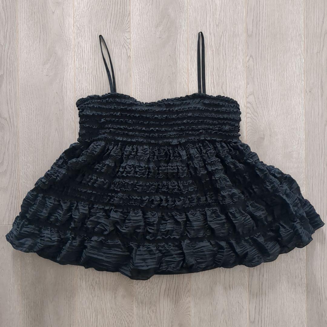 Bilitis ビリティス スペシャルプリーツキャミソール 36 ブラック