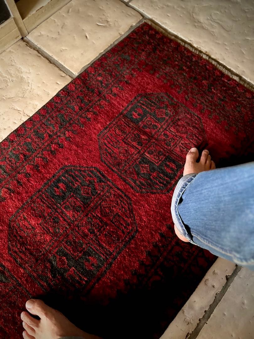 トライバルラグ　ヴィンテージラグ　アフガンラグ　トルクメン　エルサリ　手織り美品