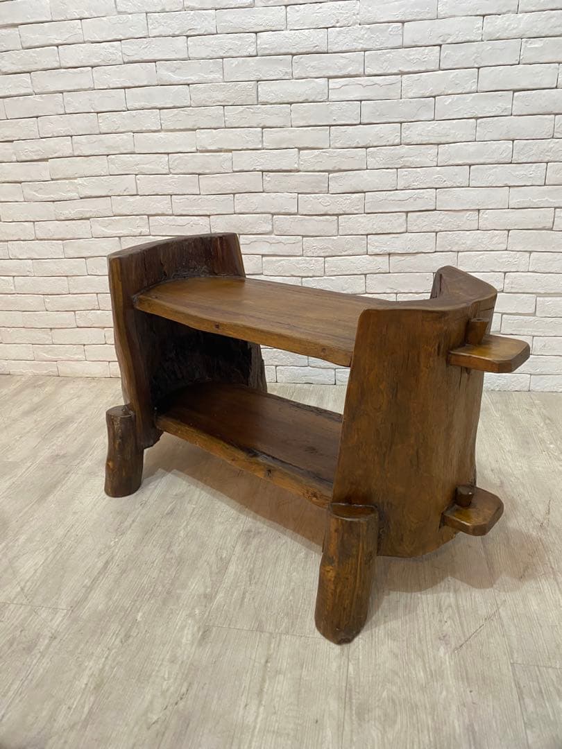 【Karumama 】丸太　チェスト　棚　飾り棚　切り株　重厚　高級家具