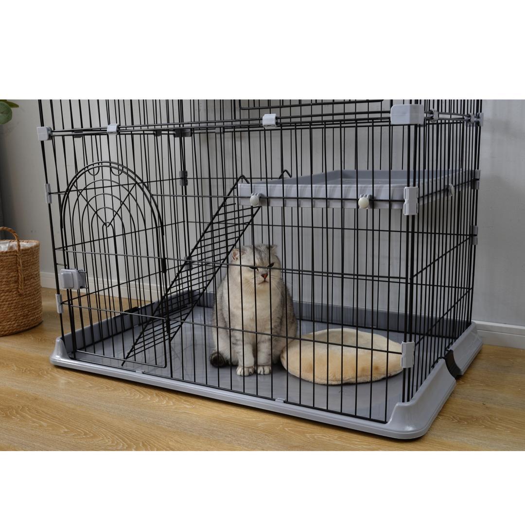 おしゃれ 猫 ケージ キャットケージ 2段 猫ゲージ キャットハウス 多段