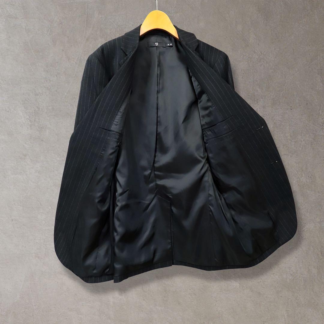 【美品】ユニクロ ジルサンダー +J セットアップ スーツ ブラック ストライプ