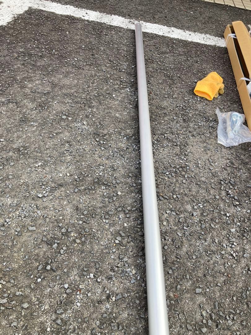 6号アルミポール新品未開封　 アルミ矢車新品 2点セット 注)鯉のぼりロープは別