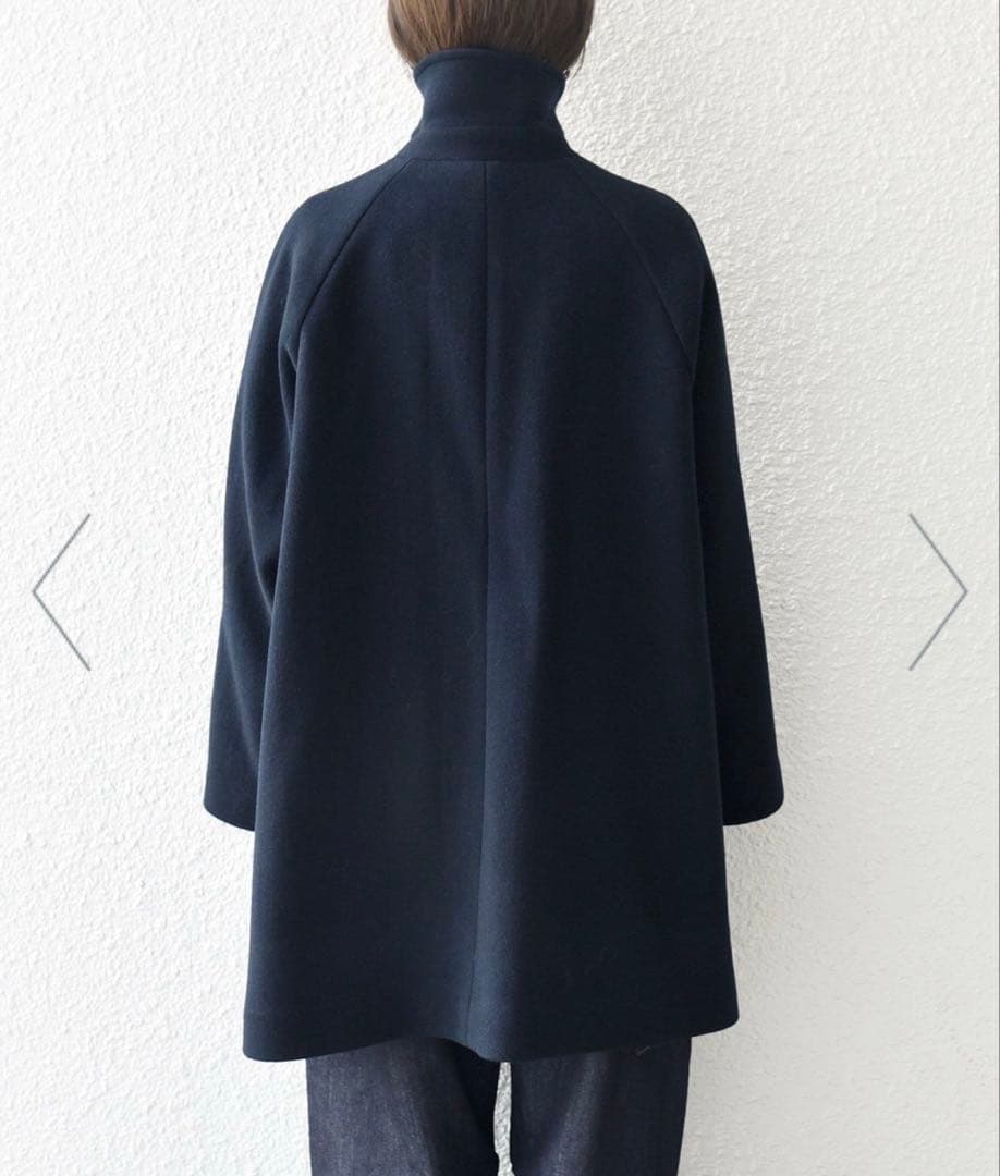SHIPS any*PUREWOOL スタンド&テーラード ハーフコート