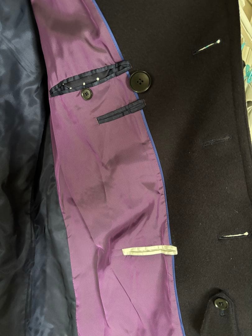 【美品】Paul Smith London ネイビーピーコート　毛100%