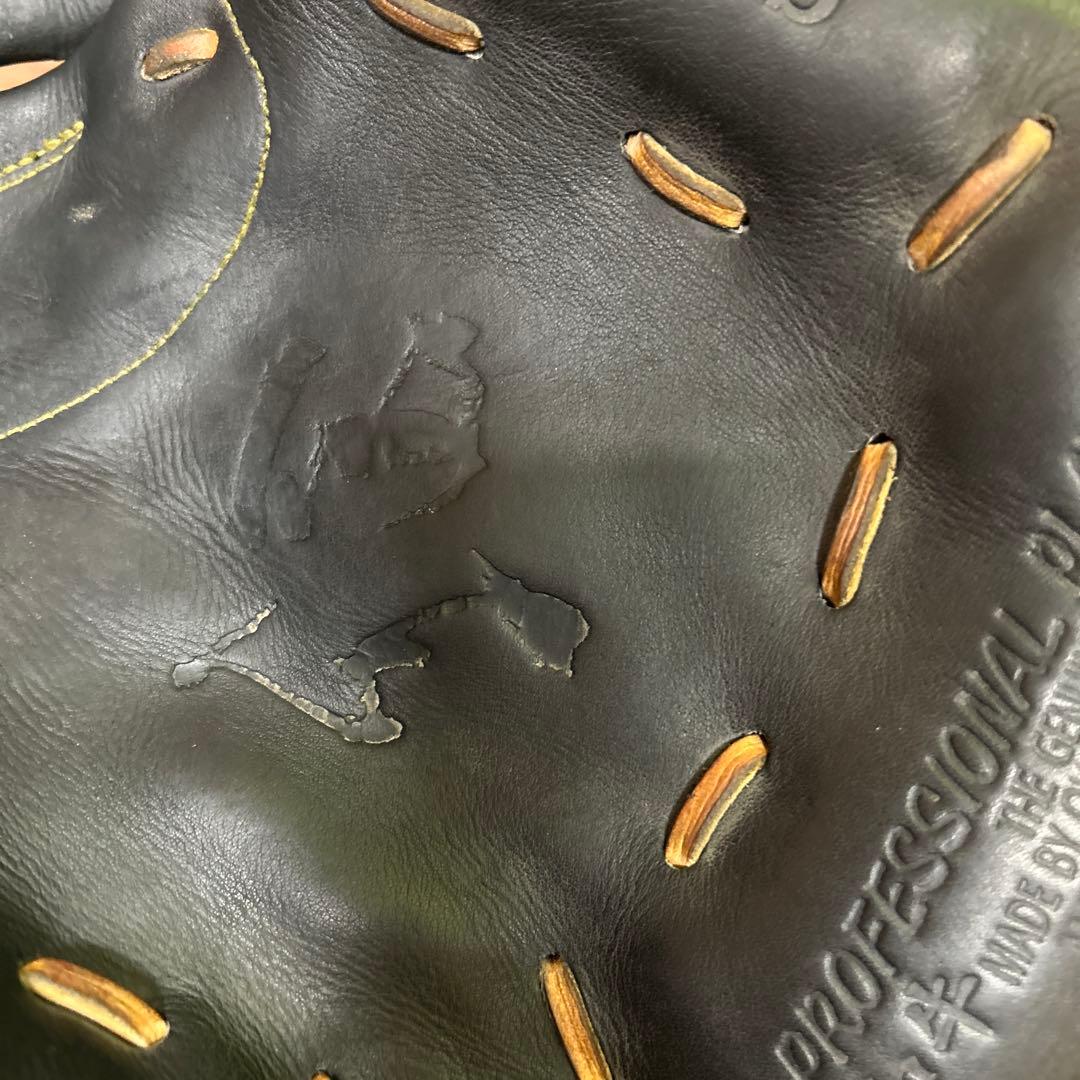 ハタケヤマキャッチャーミット硬式野球グローブ 黒