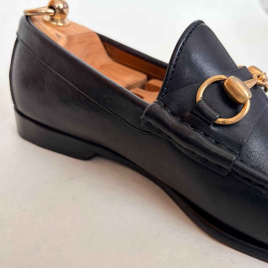 GUCCIグッチ ホースビットローファー 39.5 本革 ブラック
