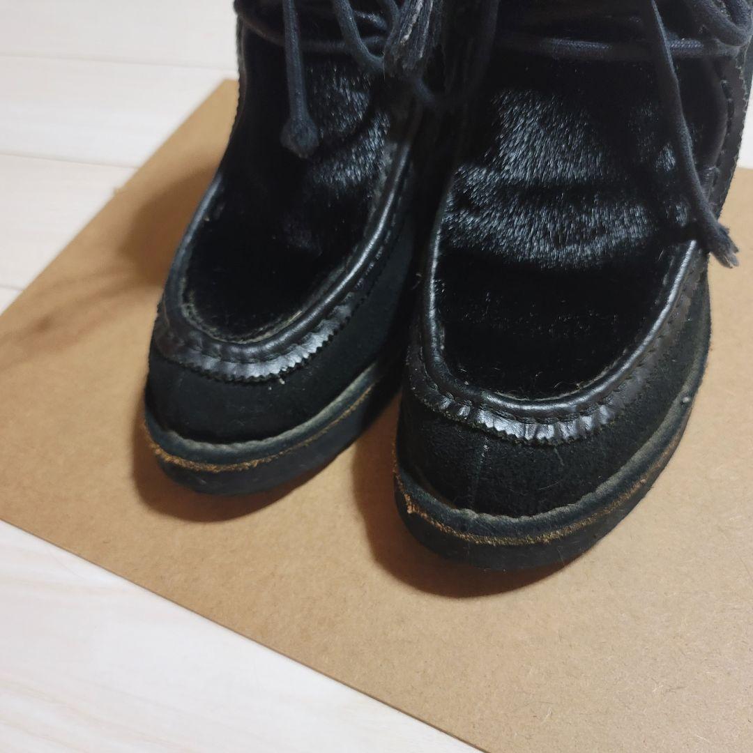 ミハラヤスヒロ　パラブーツ　インヒール　ハイヒール　インソール　厚底　ハラコ