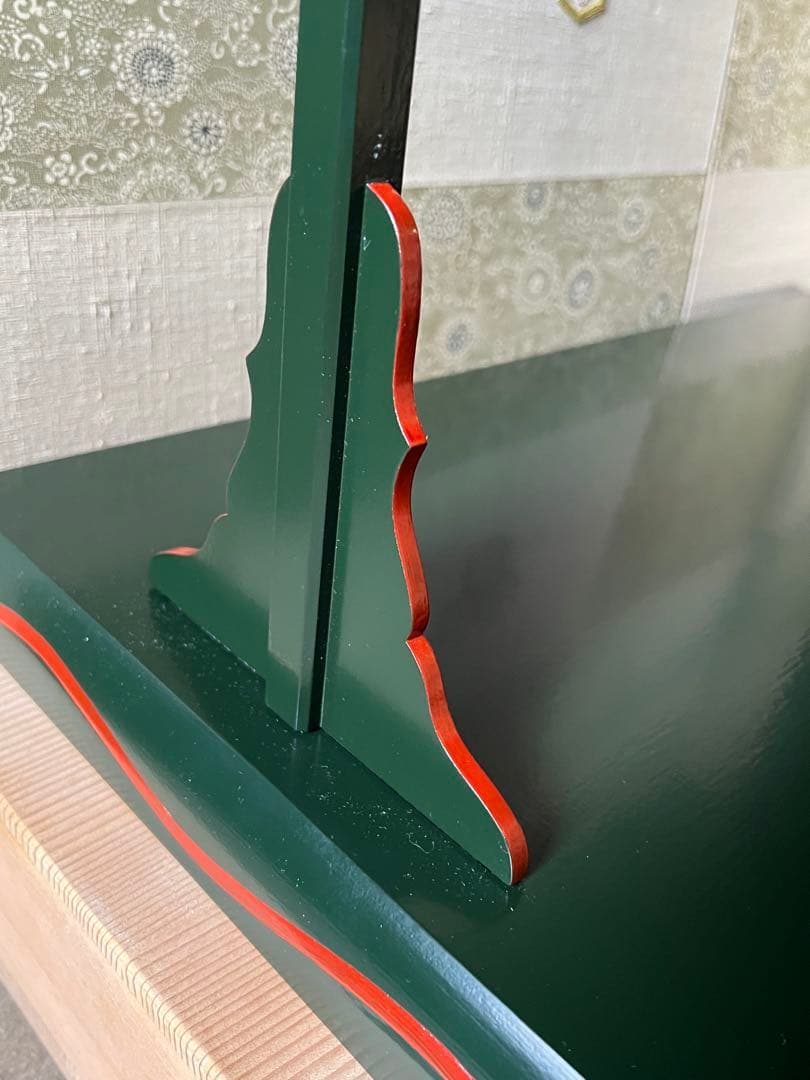 及台子 宗旦好　青漆一閑　伊藤表正作　組立式 木製漆器 茶道具 棚