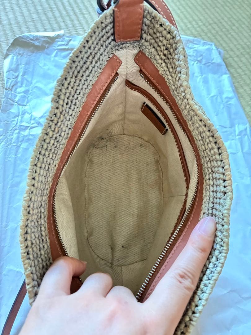 ロエベ　レインボーショルダーバッグ　カゴバッグ