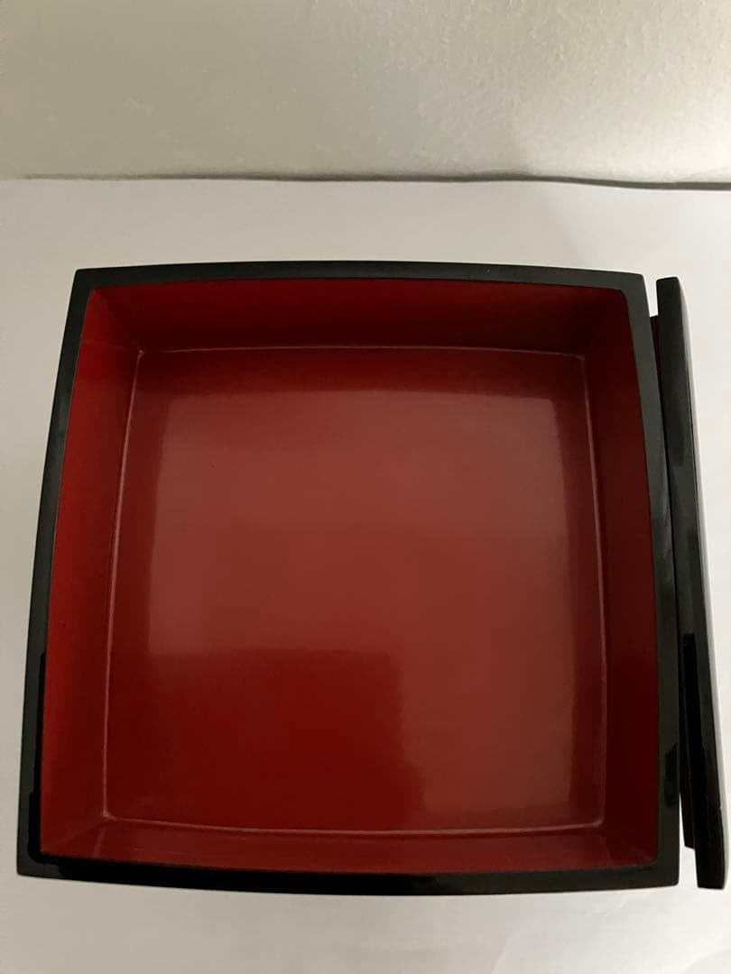 輪島塗　草花蒔絵姫三段重