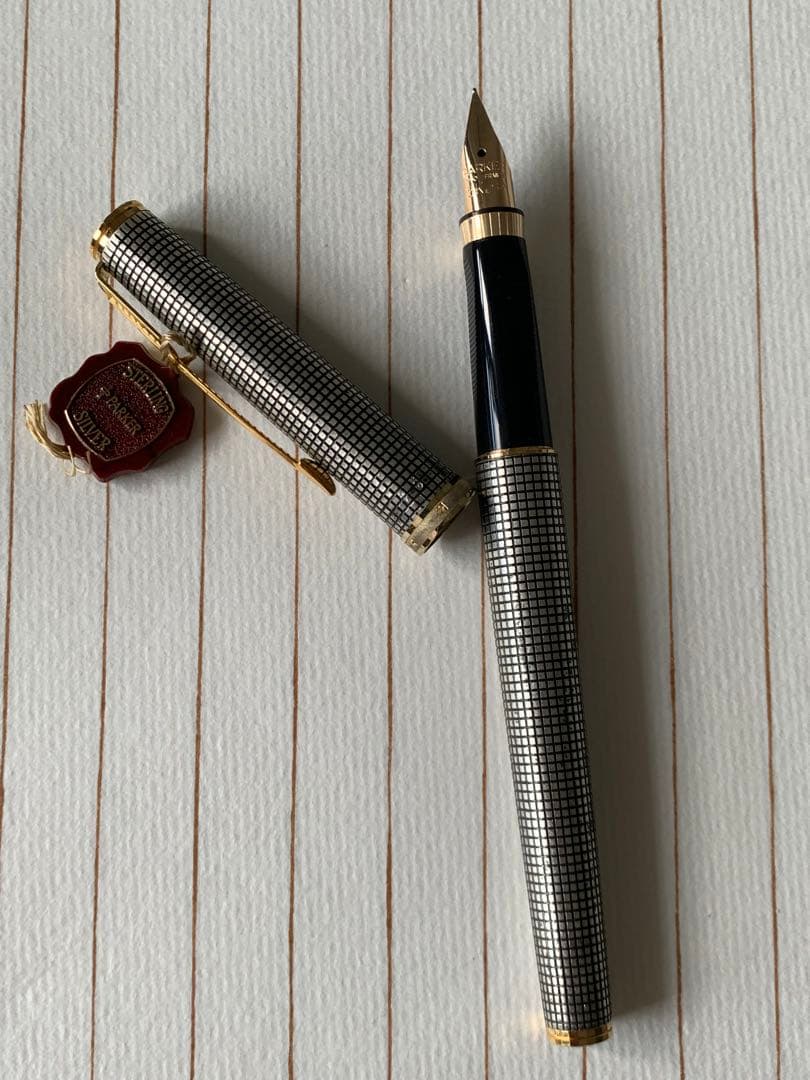 希少パーカーThe Book Premier シルバー 万年筆＆ボールペンセット