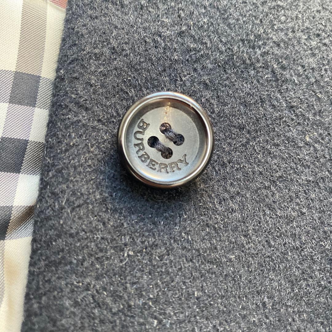 美品　バーバリーロンドン　コート　ベルト　ブラック　ノバチェック　アンゴラ65%