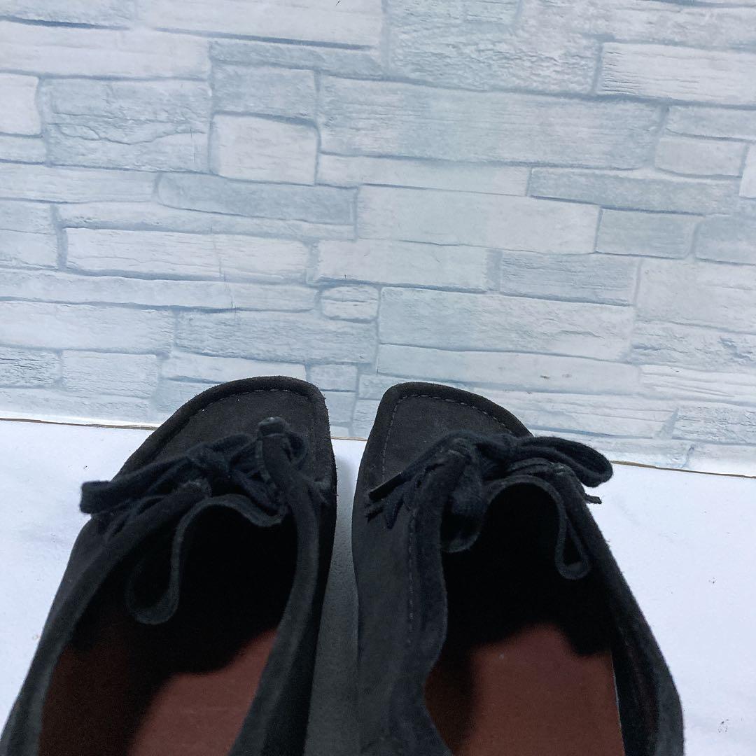 美品 CLARKS クラークス ワラビーブーツ スエード 27 ブラック 黒