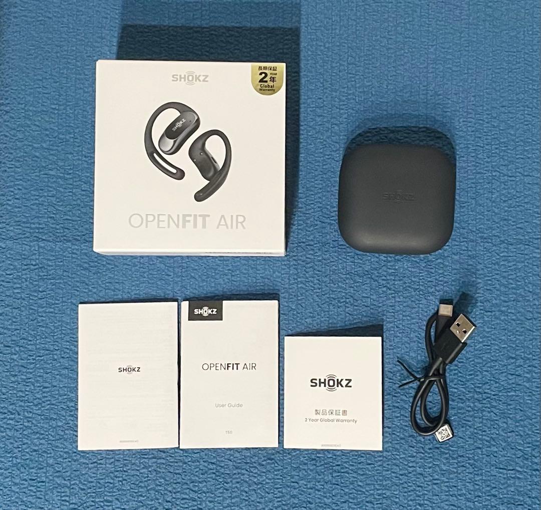 SHOKZ OPENFIT AIR ブラック ワイヤレスイヤホン