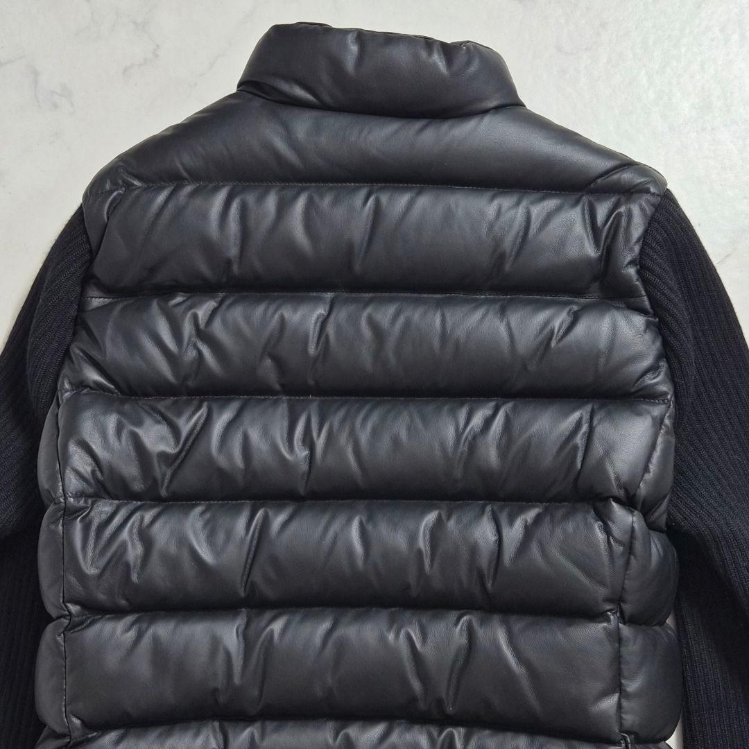 【美品】ハイストリート 羊革 ダウンジャケット ブラック M