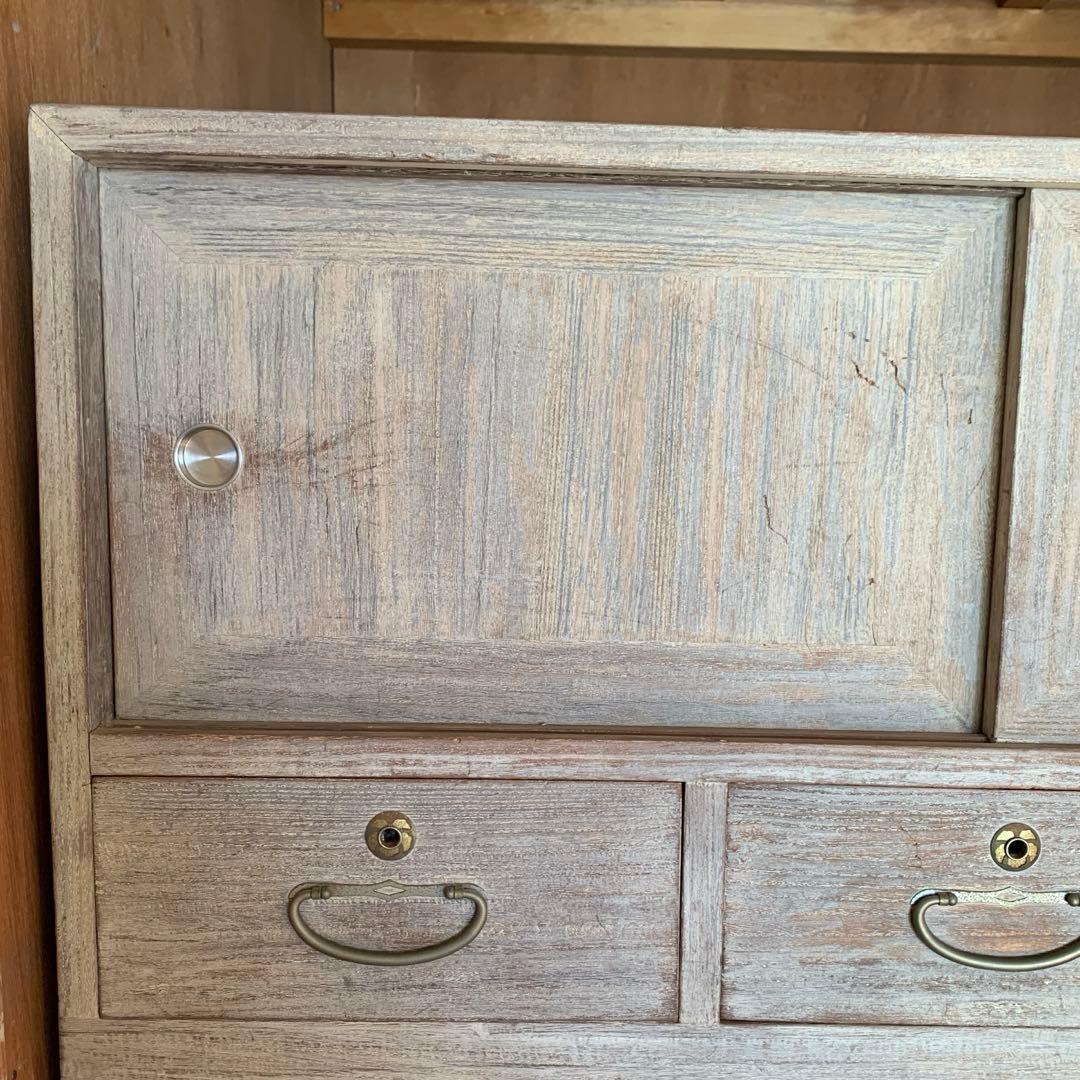 アンティーク家具　古道具　古家具　桐箪笥　総桐タンス　3分割