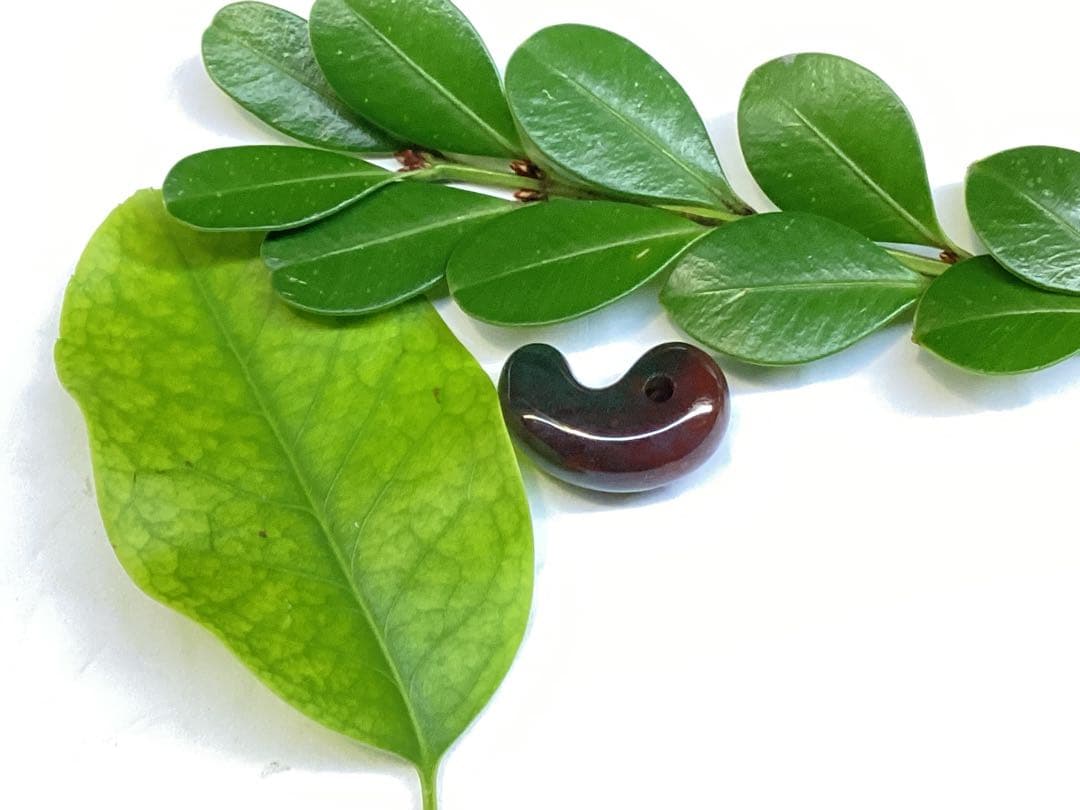 50年前の伊勢青石 コレクション　赤茶【ヘマタイト】　レア勾玉鑑別書無しの安価‼️