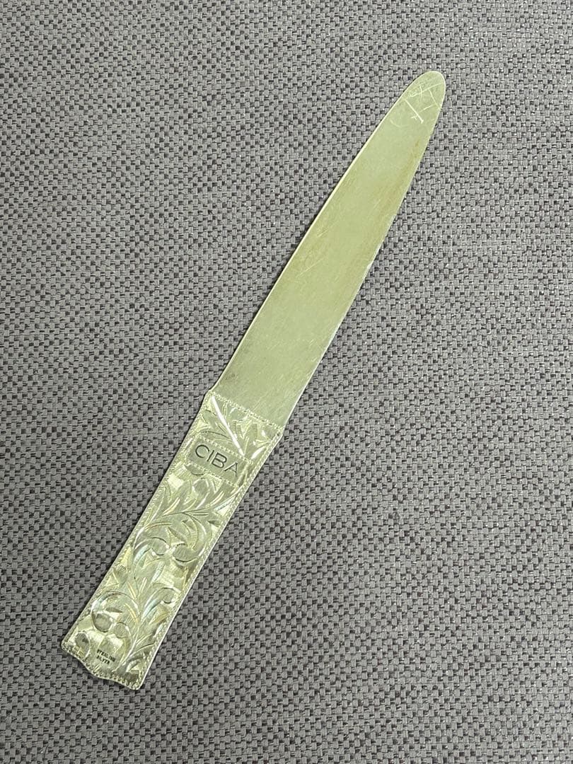 STERLING SILVER刻印　ペーパーナイフ　手彫　銀製　重量約23g