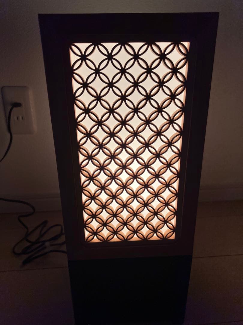 【和モダン照明】組子細工 インテリアランプ 調光式 間接照明 木製 和風ライト