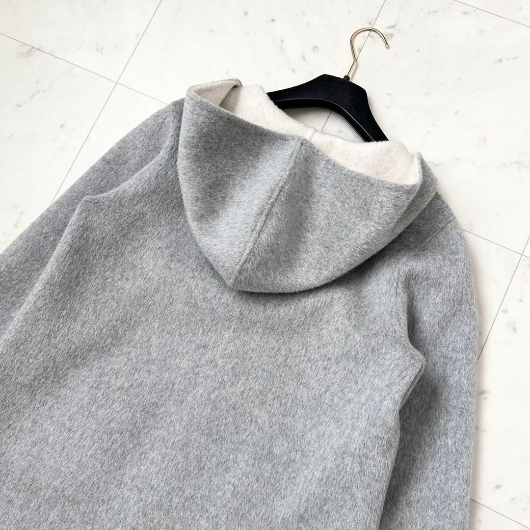 極美品❤️近年モデル　レリアン　キャラオクルス　バイカラー　ウールコート　グレー