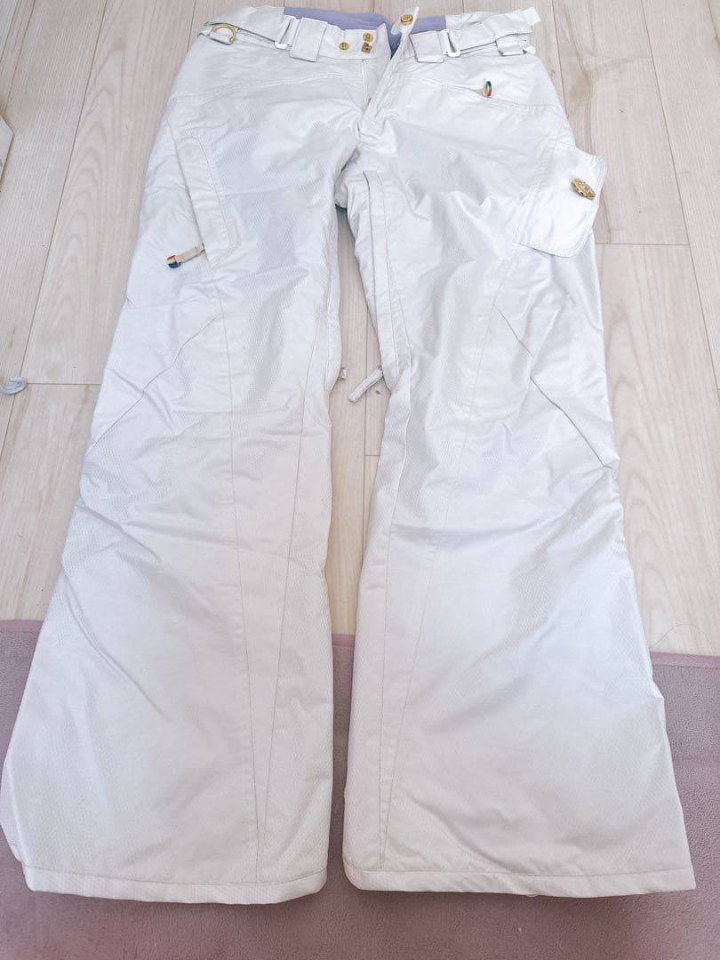 スキーウェアセット 紫色のチェック柄 手袋、ゴーグル、ニット帽、ネックウォーマー