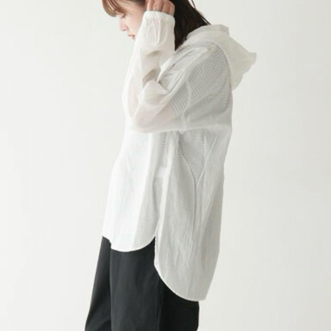 Prit エアリーコットン フードプルオーバーシャツ P81519