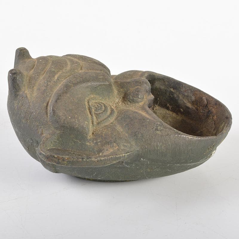 中国　古銅青銅　顔形　水孟　筆洗　V　R6239