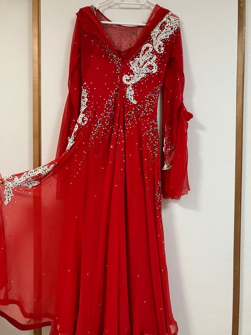 社交ダンスドレス レッスンウェア　発表会 パティー　ミニデモ　S ～M