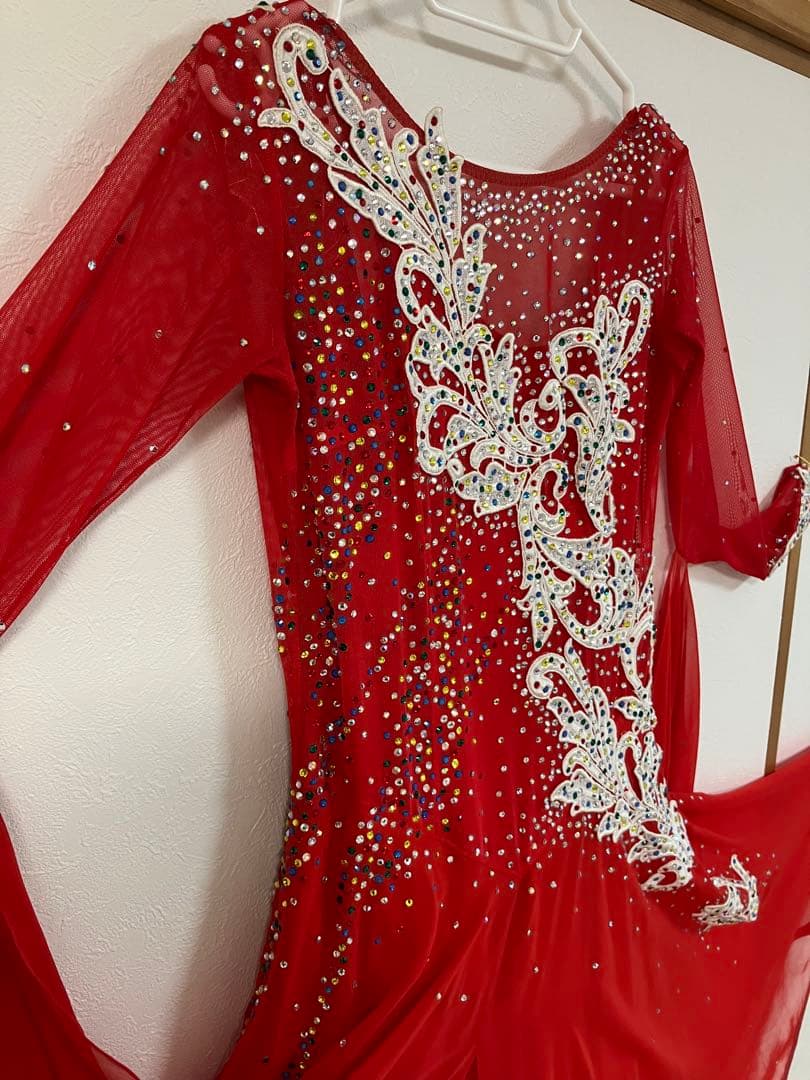 社交ダンスドレス レッスンウェア　発表会 パティー　ミニデモ　S ～M