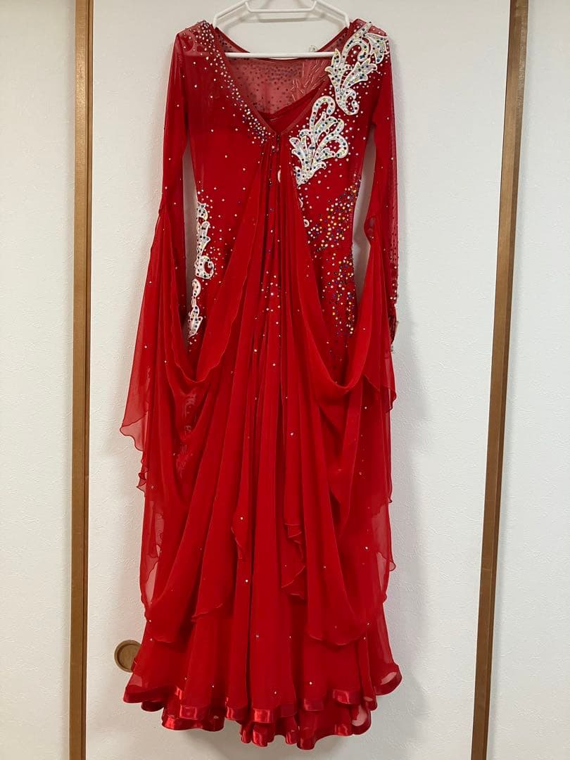 社交ダンスドレス レッスンウェア　発表会 パティー　ミニデモ　S ～M