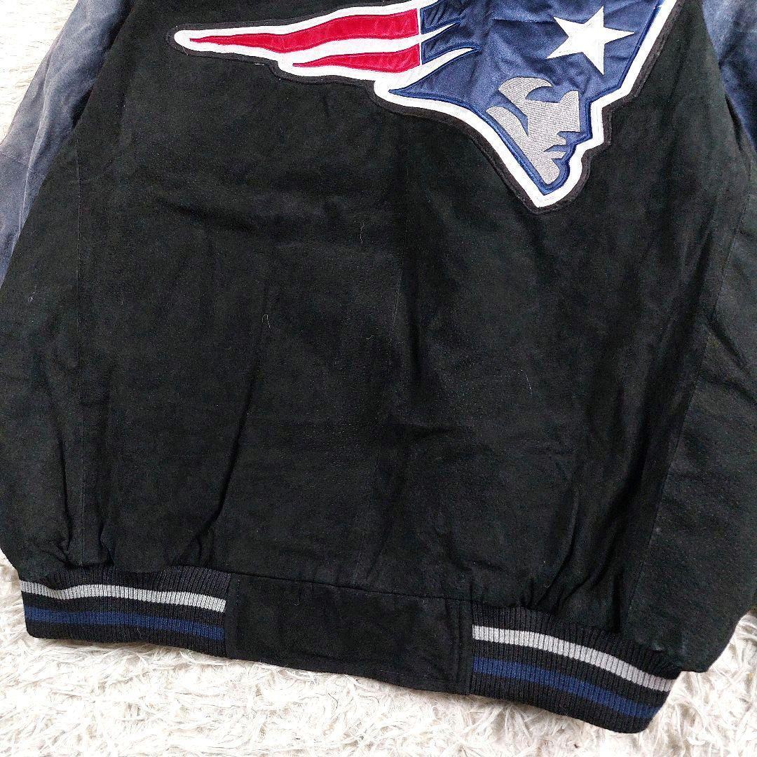 XXL 鬼フェード NFL ペイトニオッツ キルティング レザー両面 スタジャン