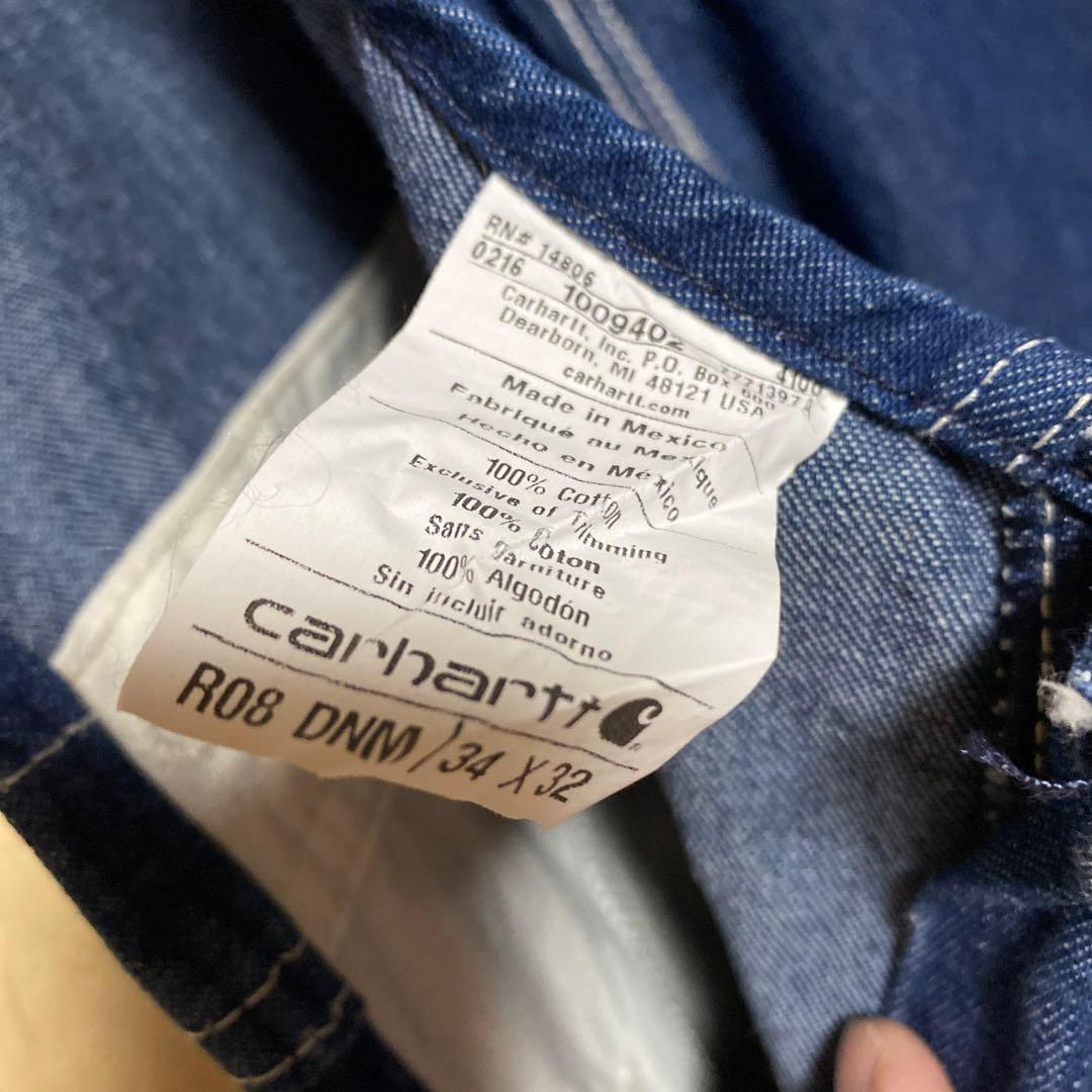 【Carhartt 】オーバーオールデニムW34xL32