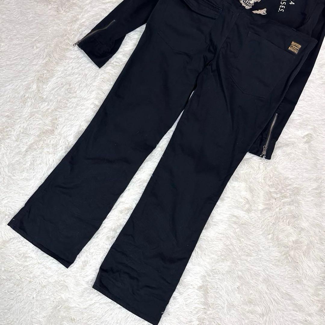 【美品】Vanson Leathers ブラックオーバーオール