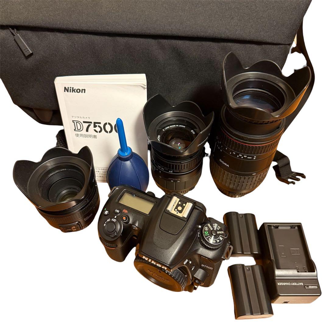 予備バッテリー　カメラバッグ付　Nikon D7500
