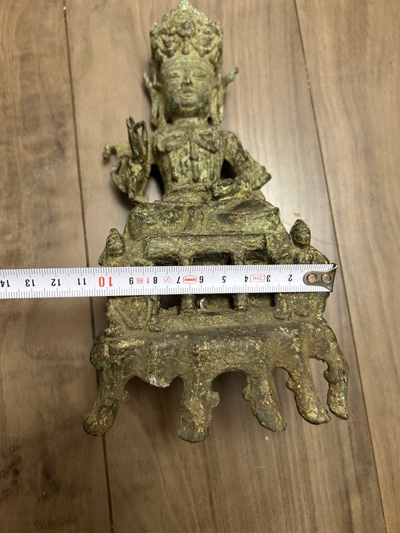 古董 中国明時代 觀音銅像 旧家藏出し