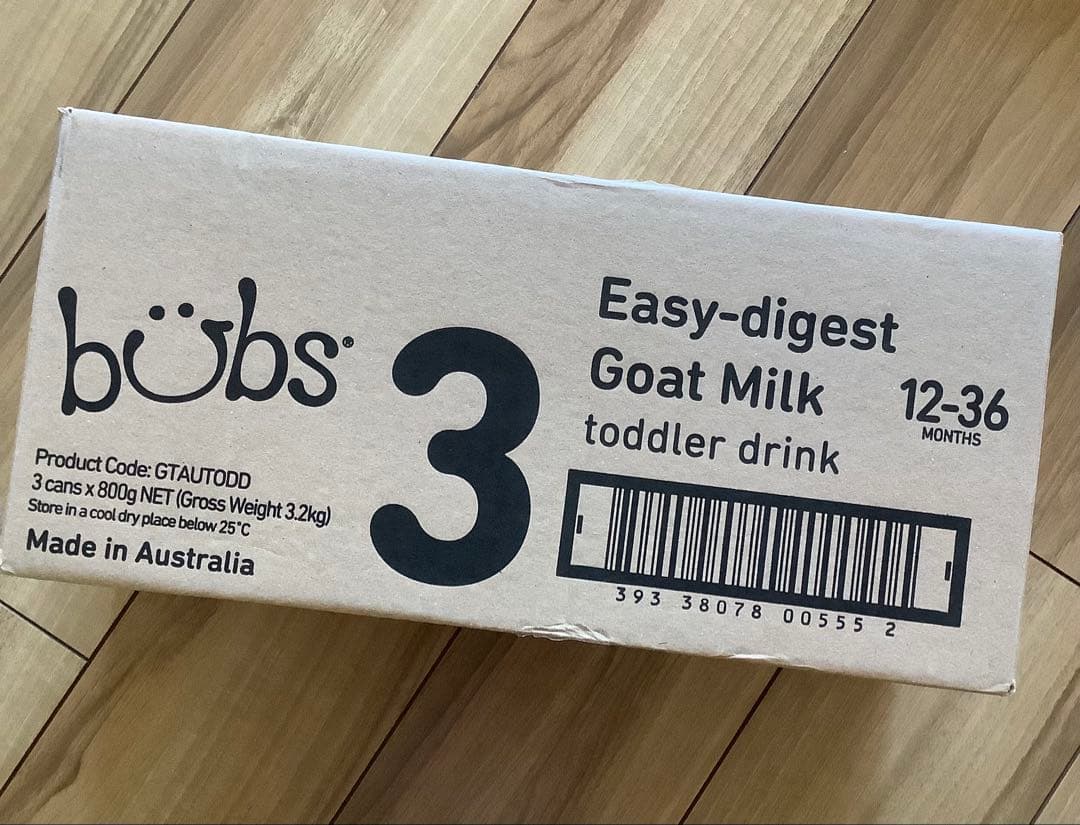 【宅急便】bubsバブズ・A2やぎの粉ミルク Step3 (1歳〜3歳)2缶