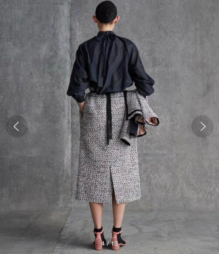 ＜Drawer（ドゥロワー）＞ コットンシルクボウタイブラウス