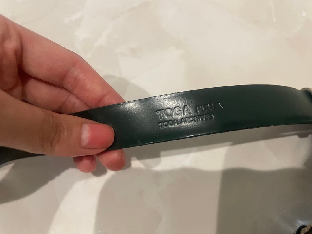 まめちゃんさま専用　TOGA PULLA バックルベルト ブラック×グリーン