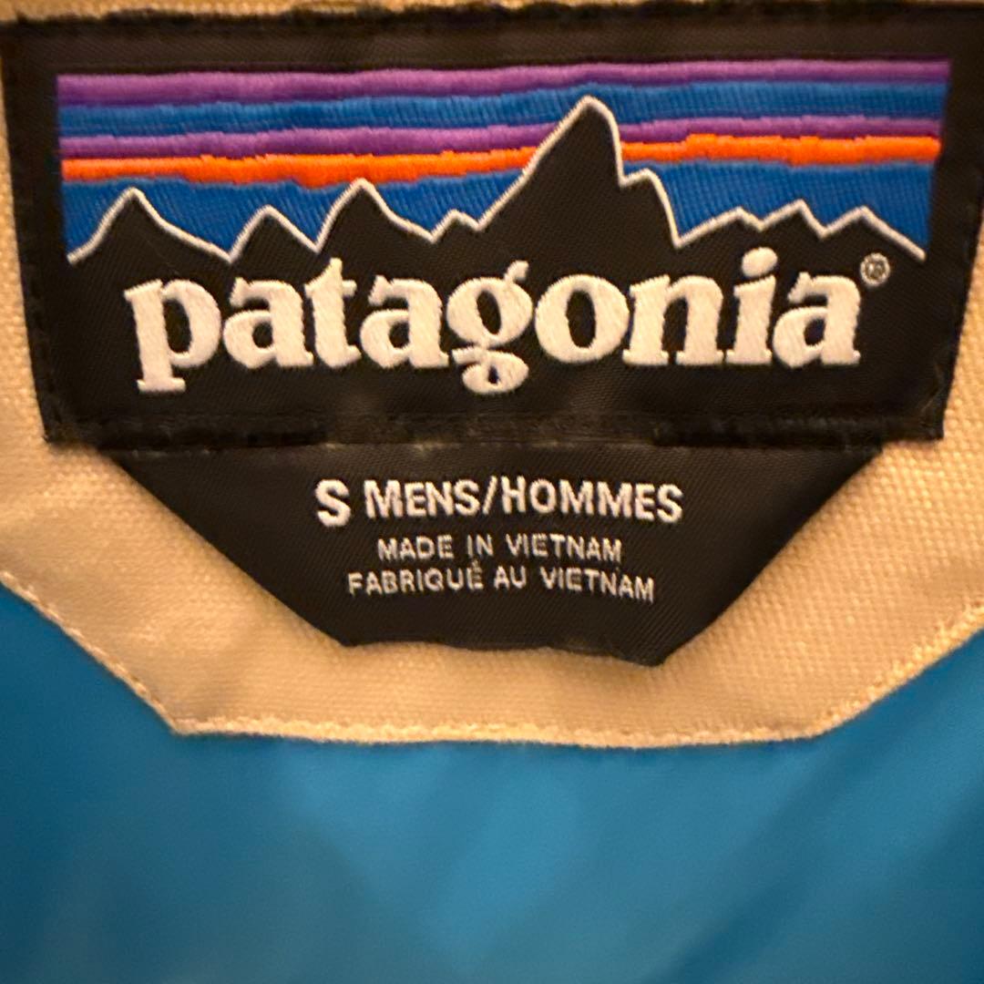 patagonia ダウンベスト Sサイズ ネイビー/ベージュ